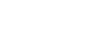 Stle logo with circular swoosh emblem to the left of the wordmark